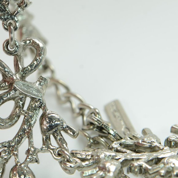 Oscar de la Renta Baguette Crystal Silver Necklace - Picture 8 of 8